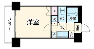 レジデンス横濱関内【4階】の間取り