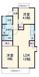グランディール【1階】の間取り