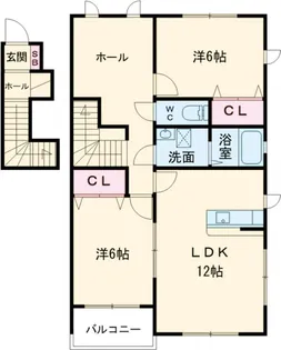 シャテーニュ【1階】の間取り