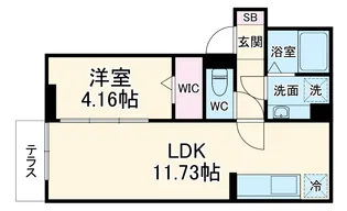 ヴェール新千葉【1階】の間取り
