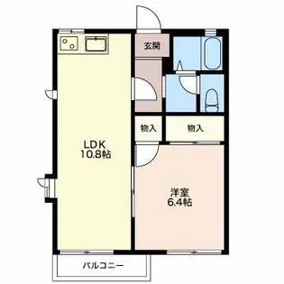 ディアコート慶A【2階】の間取り