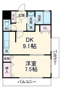 パルティールふじみ野【2階】の間取り