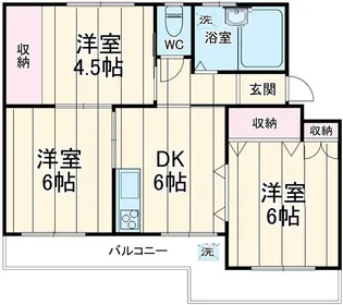 八千代台西オーガスタ3号棟【42号室】の間取り
