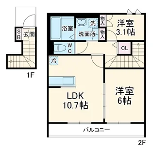 Memory Court【2階】の間取り