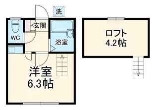 トーシンハイツ三郷【1階】の間取り