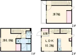 もくのいえhachico【h2号室】の間取り