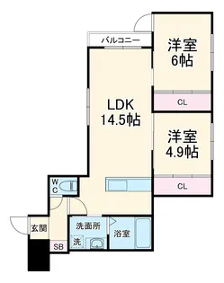 アドバンスコート四条堀川【4階】の間取り