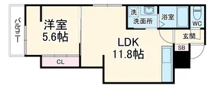 アドバンスコート四条堀川【1階】の間取り