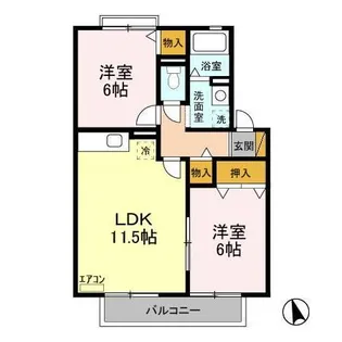 メイヒルズ Ⅱ【1階】の間取り