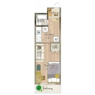 シーズンコート星ヶ丘【102号室】の間取り