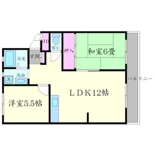 千里小川ハイツ【305号室】の間取り