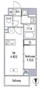 GRAN PASEO蒲田Ⅲ【2階】の間取り