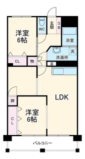 サンなかしま【409号室】の間取り