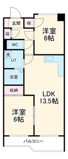 ハイツ吹上【4C号室】の間取り