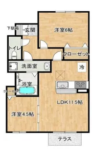 アヴァンセ原町【103号室】の間取り