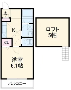 メゾン土井B【2階】の間取り