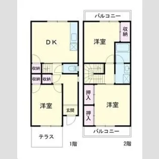 花の杜コーポ南【1階】の間取り