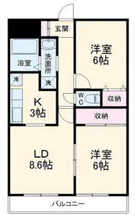 リレント谷塚【8階】の間取り