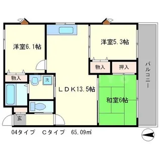 PINE GARDEN【102号室】の間取り