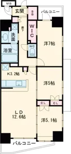 アンビシャス青砥【11階】の間取り