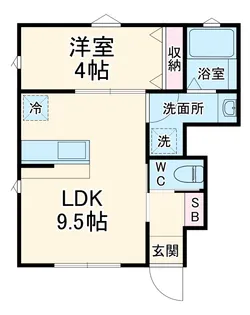 グランデY【101号室】の間取り