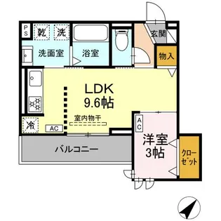 カーサ・クレール【3階】の間取り