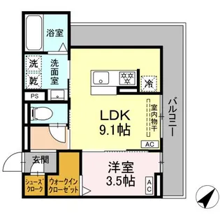 カーサ・クレール【2階】の間取り