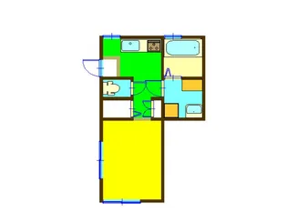 エバンス【201号室】の間取り