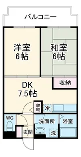 ウエストビレッジ【1階】の間取り