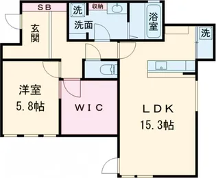 TWEED自由が丘【201号室】の間取り