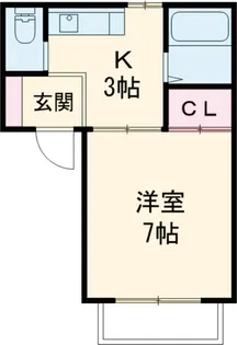 ニューパレス佐貫【D号室】の間取り