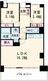 けやき通り南参番館【4階】の間取り