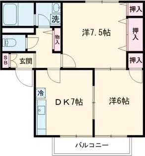 クリプトメリアB【2階】の間取り