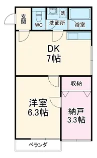 スマイルⅡ【102号室】の間取り