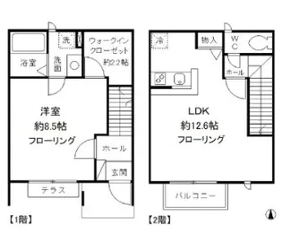 シーダーハウス三鷹【102号室】の間取り