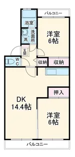 ロイヤルグリーン八千代【1-26号室】の間取り