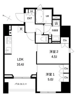 タスキプライムテラス本蓮沼【10階】の間取り