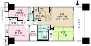 トキアス【628号室号室】の間取り
