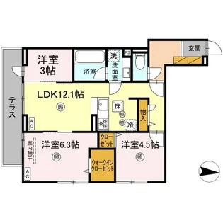 d-kuutio(ディークッティオ)【1階】の間取り