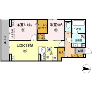 d-kuutio(ディークッティオ)【2階】の間取り