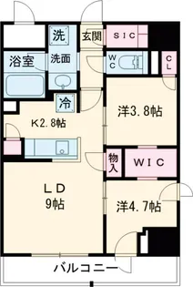 プラウドフラット四谷三丁目【11階】の間取り