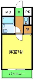 ヴェルナール春木【106号室】の間取り