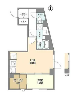 ウェルスクエア西大井【2階】の間取り