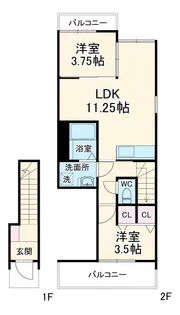 G MAISON 豊中蛍池【2階】の間取り