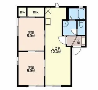 ウィステリア菊川【C101号室】の間取り