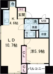 レジデンス南大塚スクエア【7階】の間取り