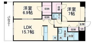 スカイアーバン戸田公園【3階】の間取り