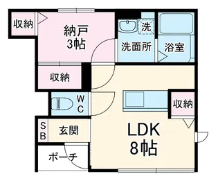 sora境町【104号室】の間取り