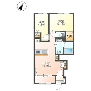 グランデ壱番館【1階】の間取り