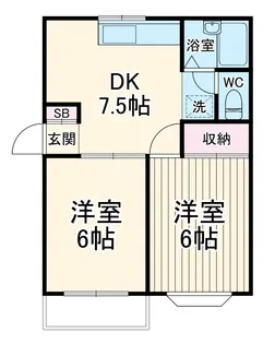 KHヒルズ B【2階】の間取り